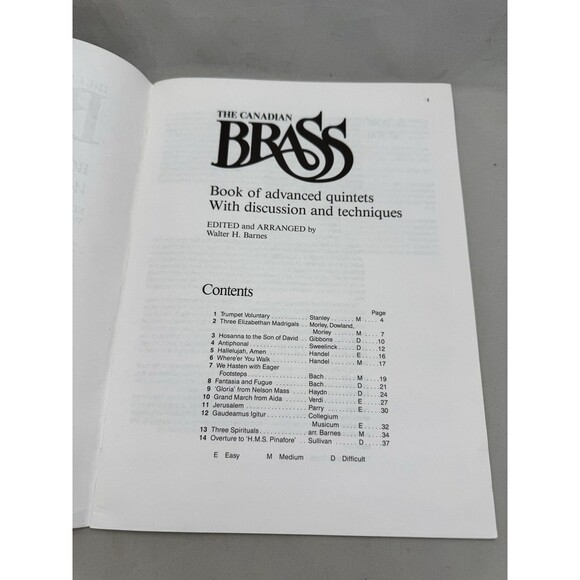 Canadian Brass Book Advanced Quintets 1st Bb Trumpet Classical Music Barnes - Picture 4 of 9
